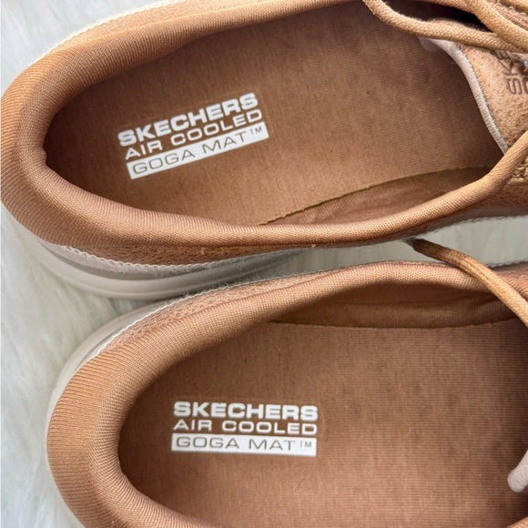 Skechers On-The-Go Flex Embark Tan Canvas & Leather Slip On Boat Shoes Size 9 - Picture 4 of 16